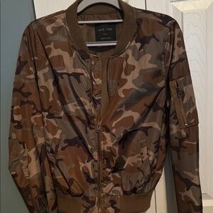 Love Tree Brown Camo Bomber Jacket